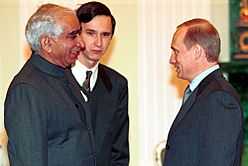 Vladimir Putin with Jaswant Singh-1