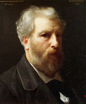William-Adolphe Bouguereau (1825-1905) - Self-Portrait Presented To M. Sage (1886)