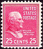 William McKinley 1938 Issue-25c