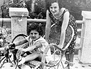 Yevgenia Ezhova (nee Feigenberg 1904-1938) with child