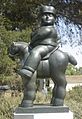 'Man on Horse', bronze sculpture by Fernando Botero (Colombian), 1992, Israel Museum, Jerusalem, Israel