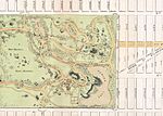 1868 Vaux ^ Olmstead Map of Central Park, New York City - Geographicus - CentralPark-1869 (Showing Harlem Meer)