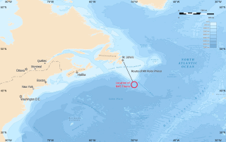 Image: 2023 Titan submersible incident map