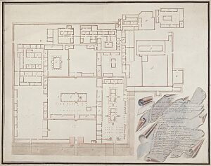 AMH-6597-NA Map of the royal palaceat Candia