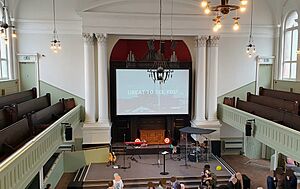 Adelaide Place Baptist Church from balcony 2023