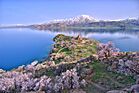 Akhtamar Island on Lake Van with the Armenian Cathedral of the Holy Cross.jpg