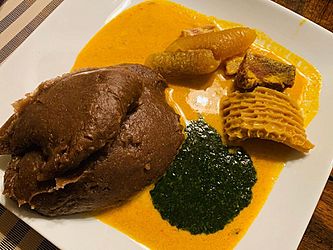 Amala with special soup combination