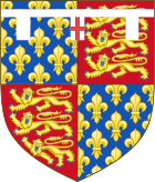 Arms of Richard of Bordeaux, Prince of Wales (later Richard II).svg
