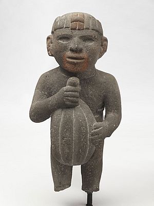아즈텍. 카카오 포드를 들고있는 남자,1440-1521