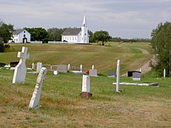 Church, rectory and cemetery of Saint Antoine de Padoue in Batoche