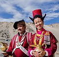 Beautiful Leh Couple In Traditional Dress (202673443)