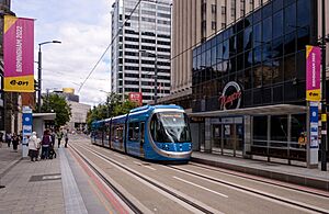 Brindleyplace tram stop August 2022