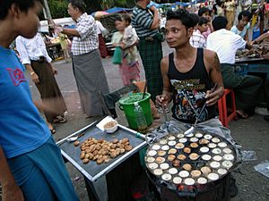Burmese snack street vendor in Yangon.jpg