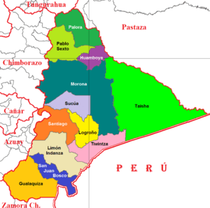 Cantons of Morona Santiago Province