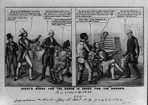 Cartoon Supporting the Fugitive Slave Act (1851)