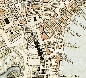 Charing Cross London from 1833 Schmollinger map