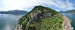 Chiesa di Santa Maria del Sasso (Morcote) from above 040622