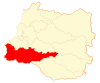 Location of La Unión commune in Los Ríos Region