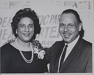 Constance B. Motley with her husband Joel
