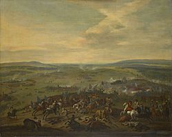 Copy after Jan van Huchtenburgh (Haarlem 1647-Amsterdam 1733) - The Battle of Blenheim (or Höchstädt), 1704. - RCIN 404899 - Royal Collection
