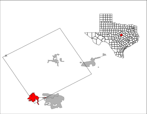 Location of Copperas Cove in Texas