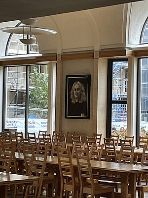 Dining hall with portrait, St Cross College