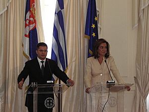 Dora Bakoyannis and Vuk Jeremic
