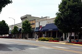 The historic commercial center of Springdale, Emma Avenue