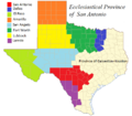 Ecclesiastical Province of San Antonio map