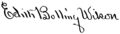 Edith Bolling Galt Wilson Signature