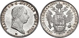 Fiorino, 3 lire austriache 1824
