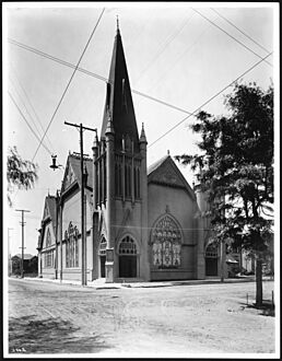 First Christian Church, Eleventh Street and Hope Street, ca.1910 (CHS-2442)