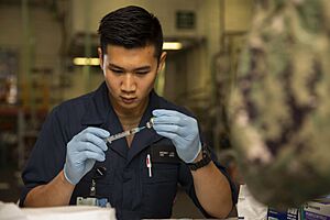 Flu vaccination USS Gerald R. Ford