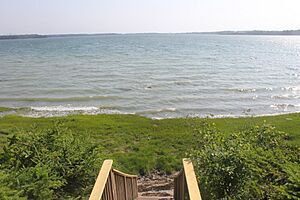 Frenchman Bay at high tide in Lamoine, ME IMG 2393