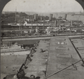 Great Ocean Liners at the Docks, Hoboken, N.J, from Robert N. Dennis collection of stereoscopic views (cropped)