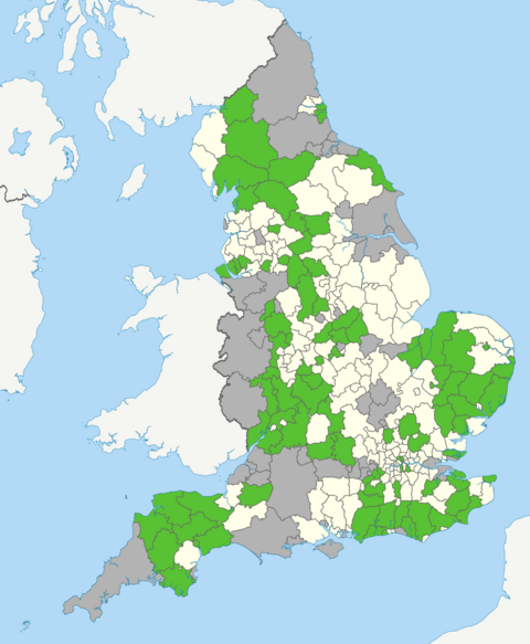 Green representation on Borough-City-District level 2019