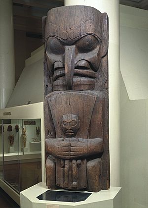Heiltsuk (Bella Bella) (Native American). House Post, from a Set of Four, 19th century.