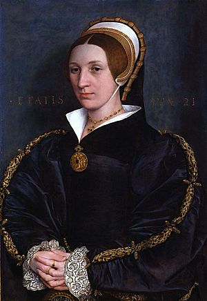 Holbein, Hans (II) - Portrait of a lady, probably of the Cromwell Family formerly known as Catherine Howard - WGA11565