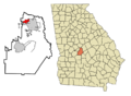 Houston County Georgia Incorporated and Unincorporated areas Centerville Highlighted