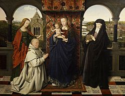 Jan van Eyck - Virgin and Child, with Saints and Donor - 1441 - Frick Collection.jpg