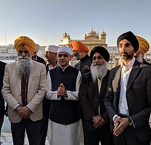 Jasvir Singh OBE accompanying the Mayor of London Sadiq Khan to the Golden Temple in Amritsar, India