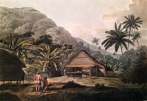 John Webber Plate XV View in the Island of Cracatoa