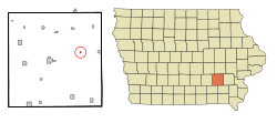 Location of Harper, Iowa