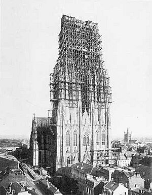 Kolner Dom kurz vor der Fertigstellung 1880