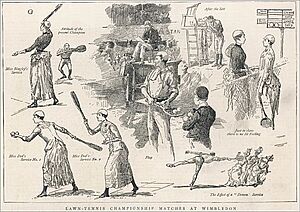 Lawn-Tennis Championship Matches at Wimbledon - The Graphic 1887