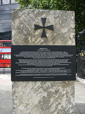Malta George Cross Monument, London