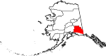 State map highlighting Copper River Census Area