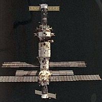 Mir as seen from Discovery during STS-63