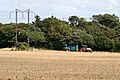 Muck Spreading under the Powerlines. - geograph.org.uk - 231635
