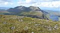 Mweelrea (back left), and Ben Lugmore (centre), from summit of Ben Gorm